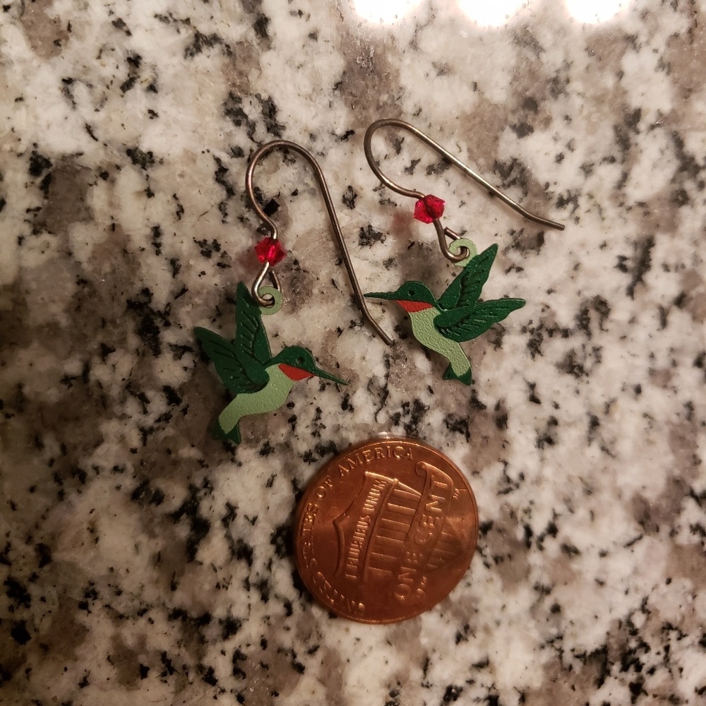 Hummingbird Earrings - Picture 2 of 2